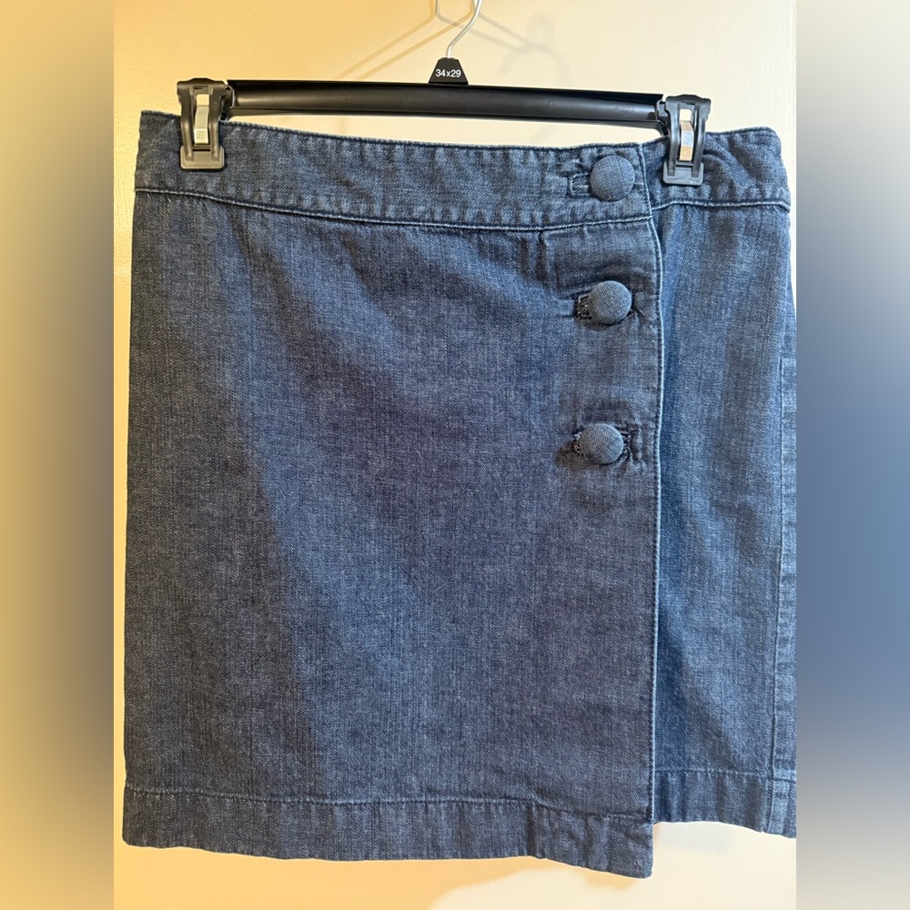 Ann Taylor wrap skirt. Size 12. Denim